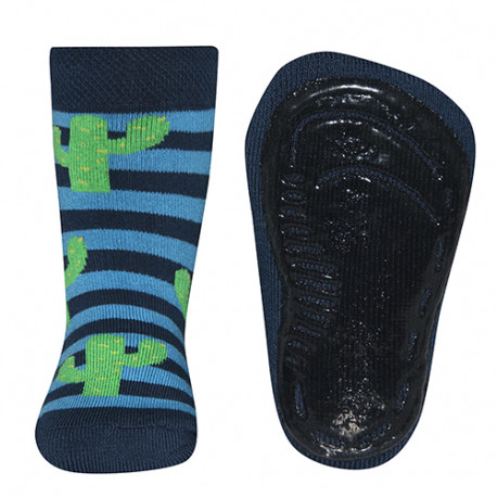 Stoppersocken Kakteen blau