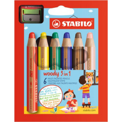 STABILO woody 3 in 1, 6er Set