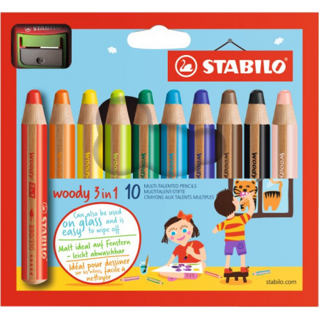 STABILO woody 3 in 1, 10er Set